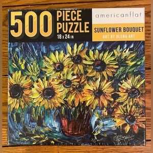 NWT Americanflat Sunflower Bouquet puzzle, 500 pieces